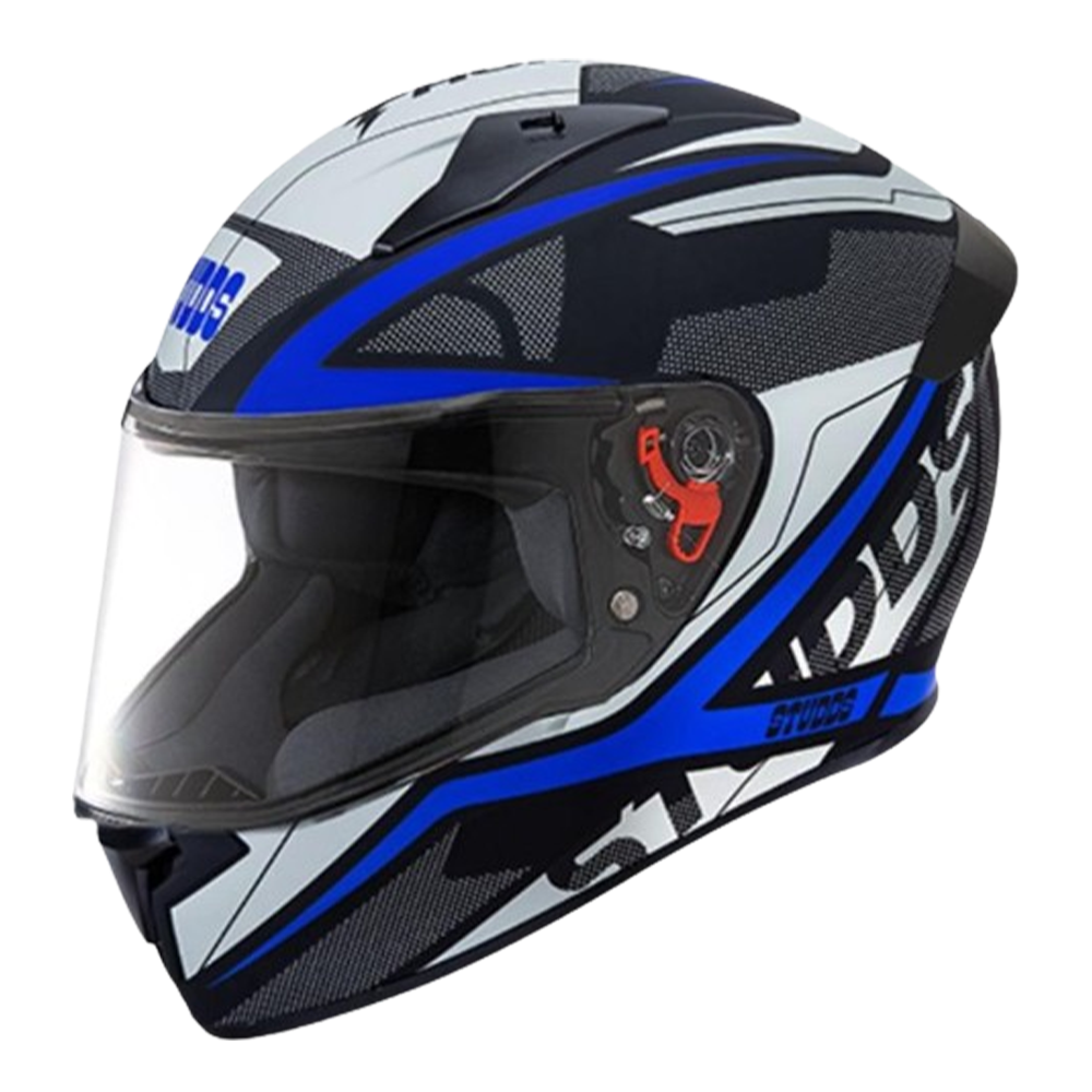 Studds Thunder D7 Full Face Bike Helmet - Blue and Black