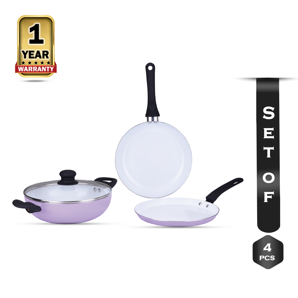 Gazi FE 2204 4C Non-Stick Cookware Set - 24 Cm - Pink