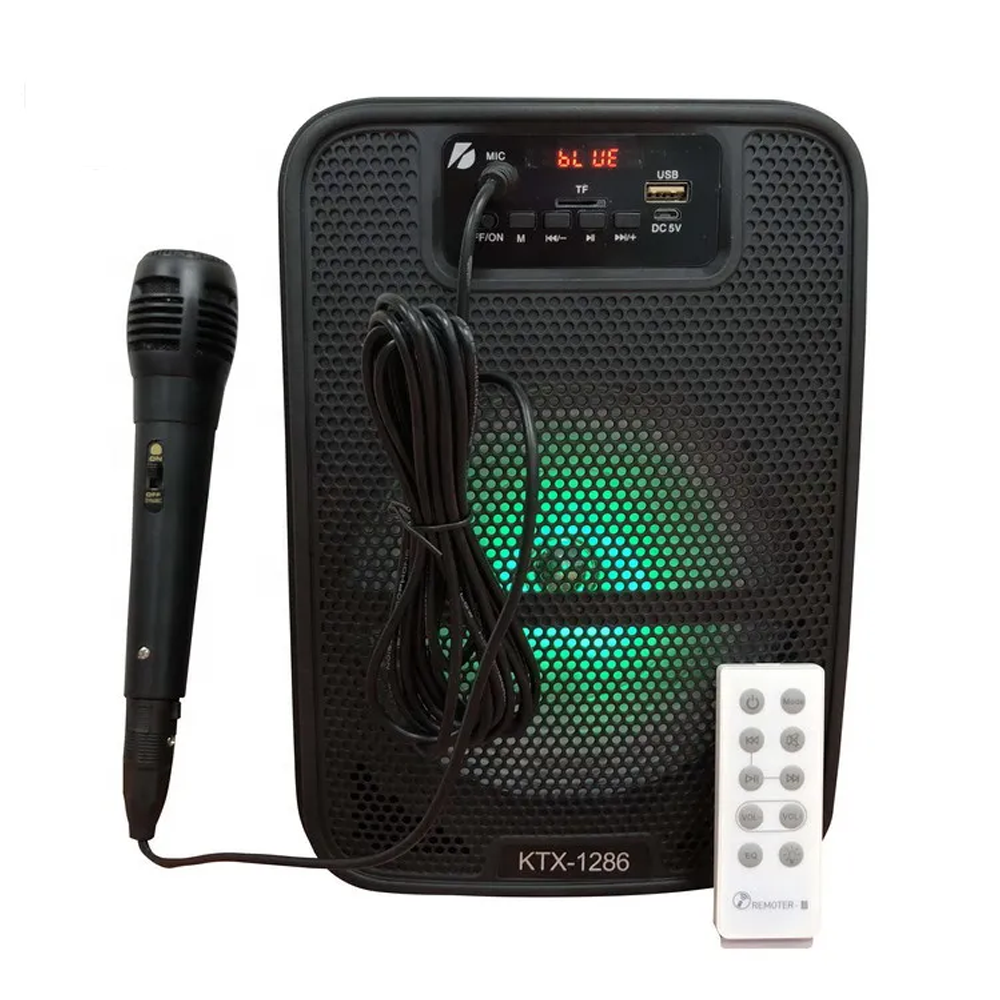 KTX-1286 Rechargeable Wireless Bluetooth Speaker - Black