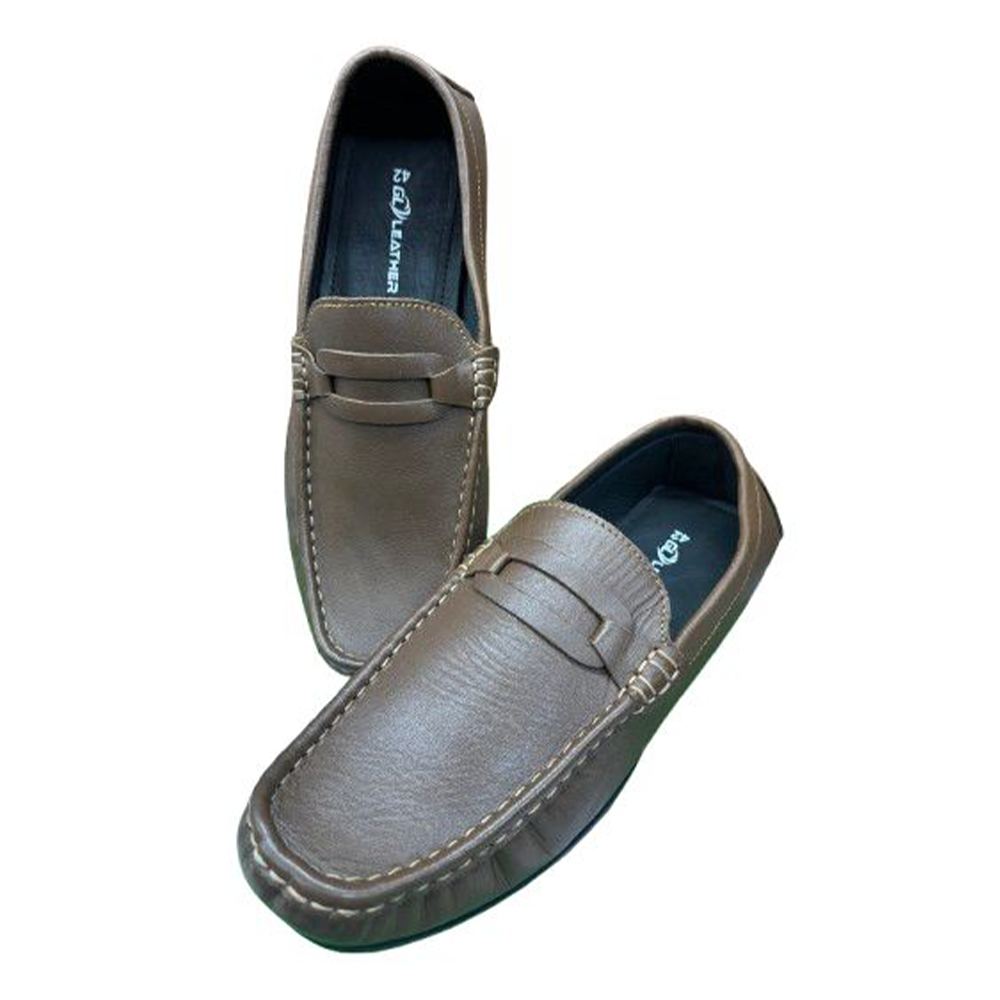 Leather Loafer for Men - Light Brown - 003