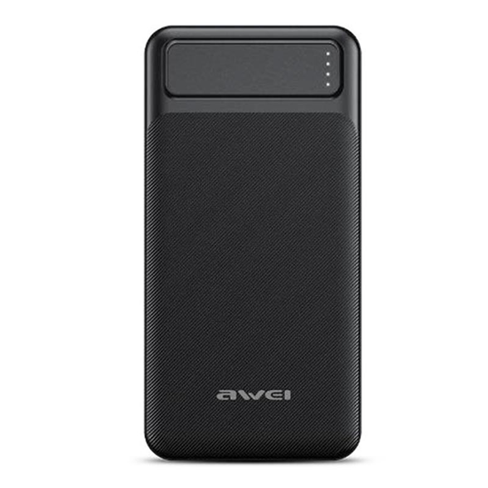 Awei P6K Dual USB Port Fast Charging Power Bank - 20000mAh - Black