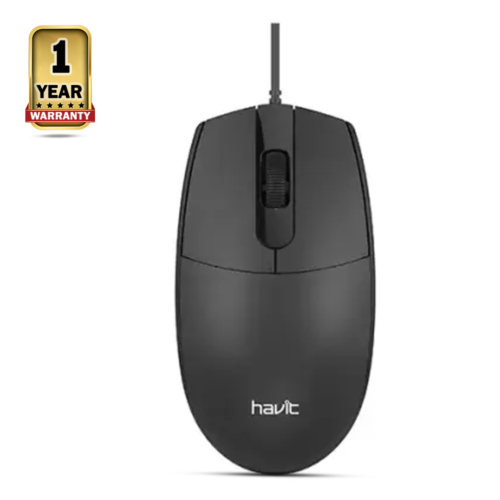 Havit MS70 Wired Optical Mouse - Black