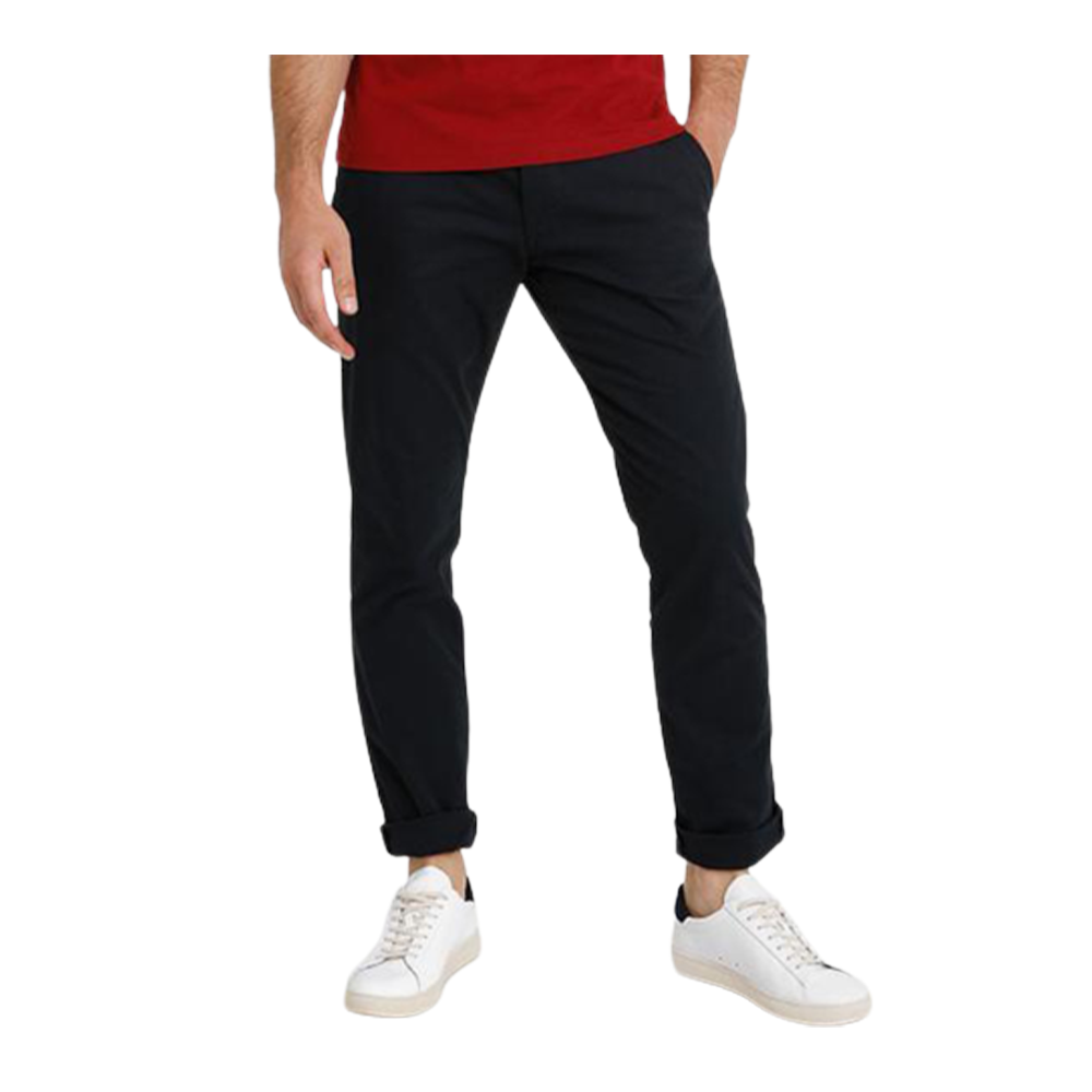 Cotton Chinos Gabardine Pant For Men - Deep Black - NZ-3192