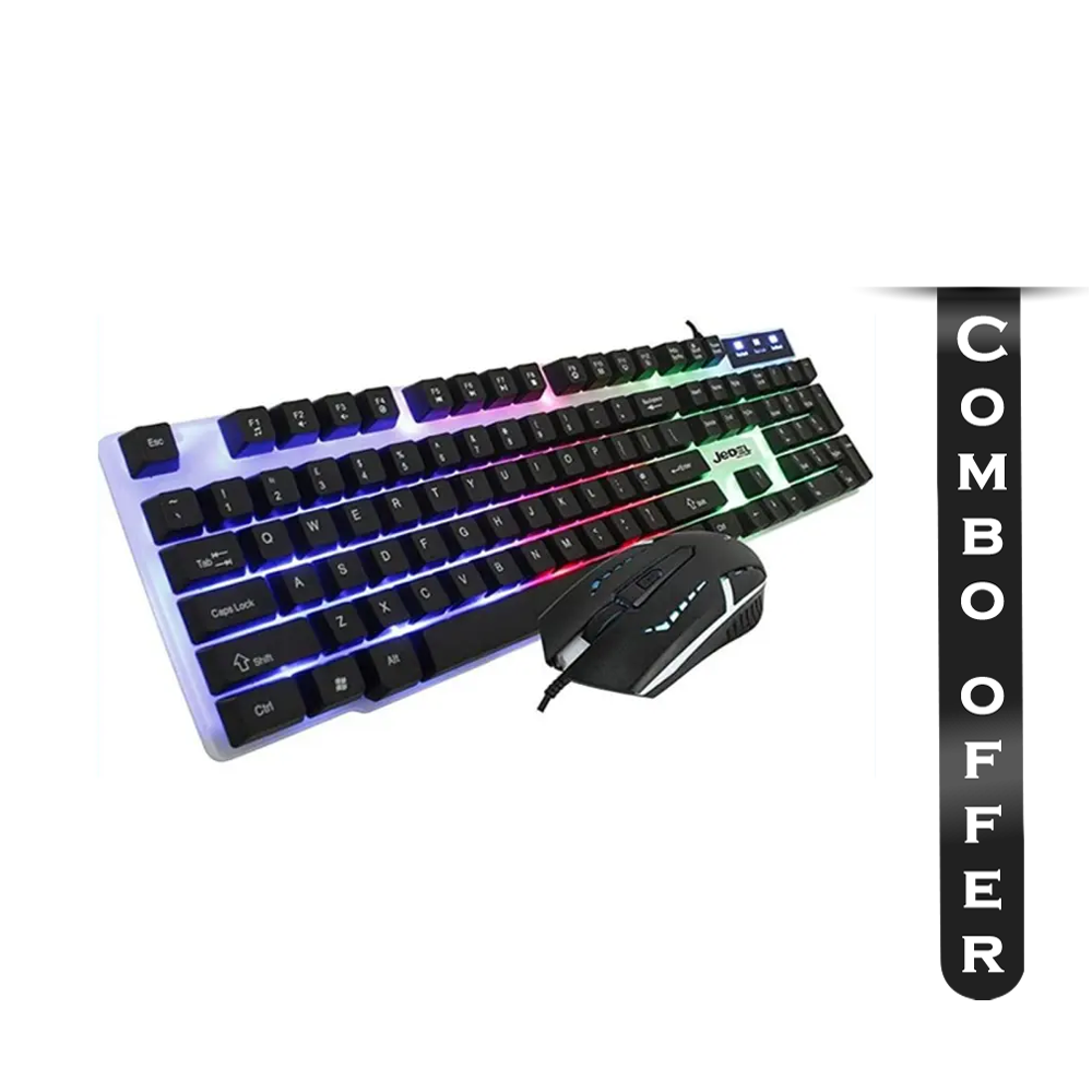 Combo of LDKAI 832 Jedel GK100 Backlit RGB Gaming Mouse and Keyboard