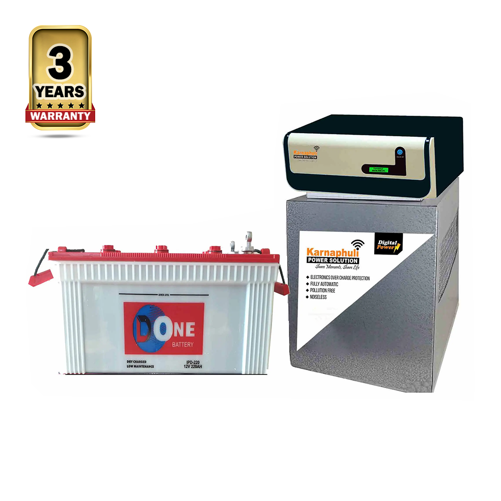 Karnaphuli Digital UPS IPS - 1000 VA - 800 Watt – 12 Volt - Full Package