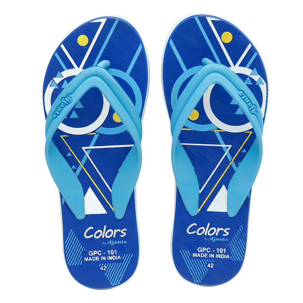 Ajanta Colors Synthetic Sandal For Men - Blue - GPC 101