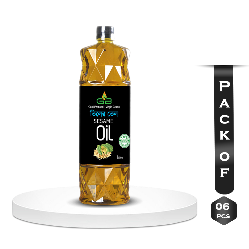 Pack of 6Pcs GB Cold Pressed Sesame Oil - 6*1 Liter