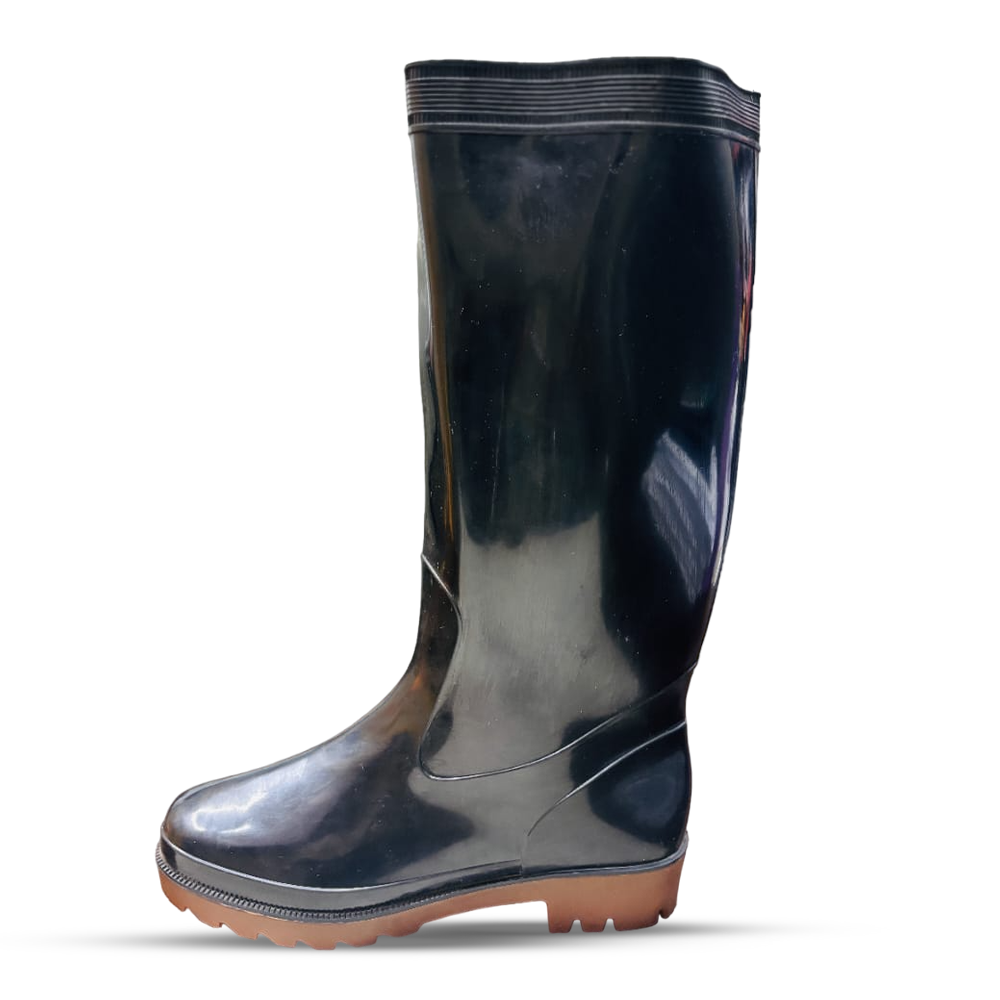 JCD PVC Waterproof Rain Boot Shoe - Black - GBJC001