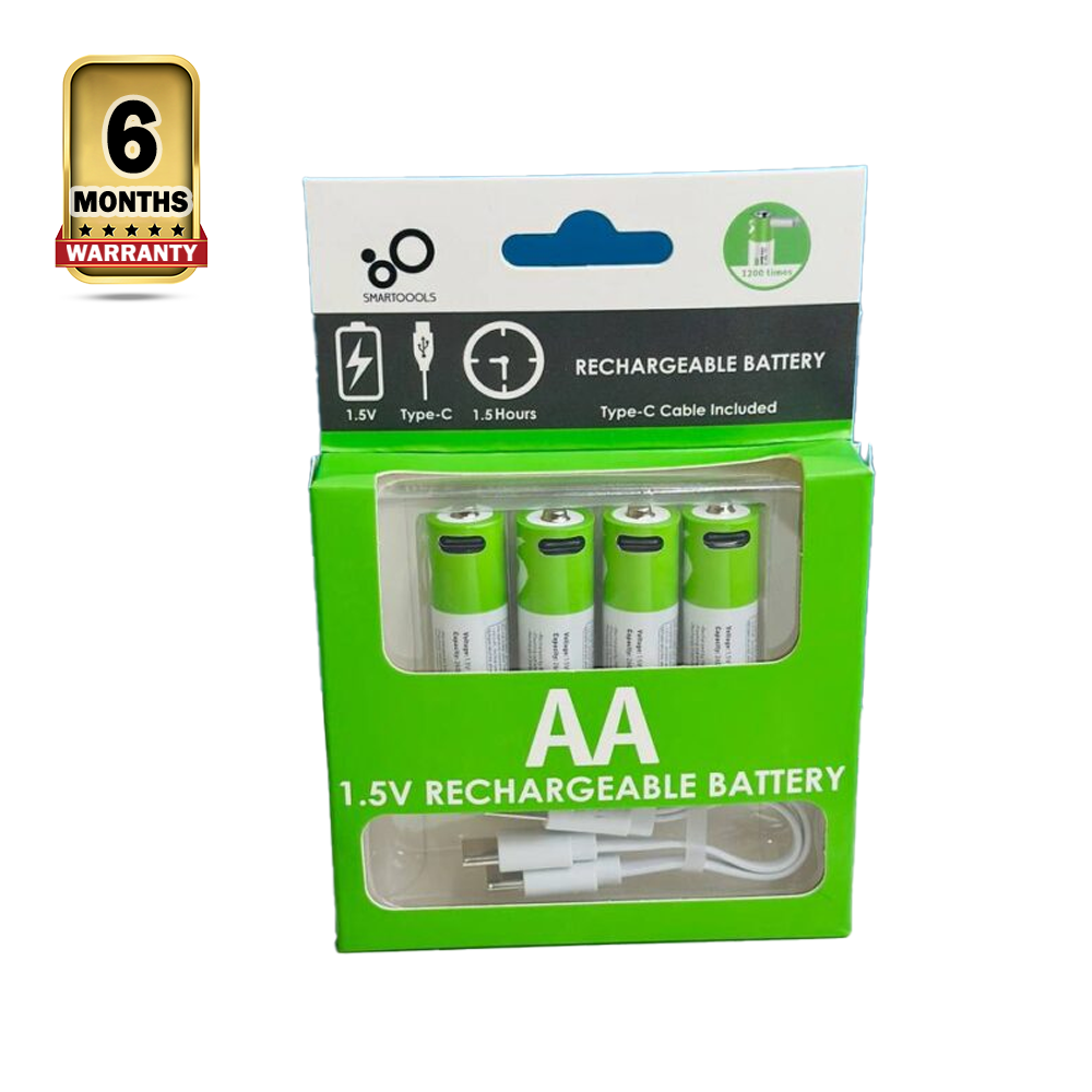 Set of 4 Pcs SmarToools RB40 AA 1.5V Rechargeable Battery