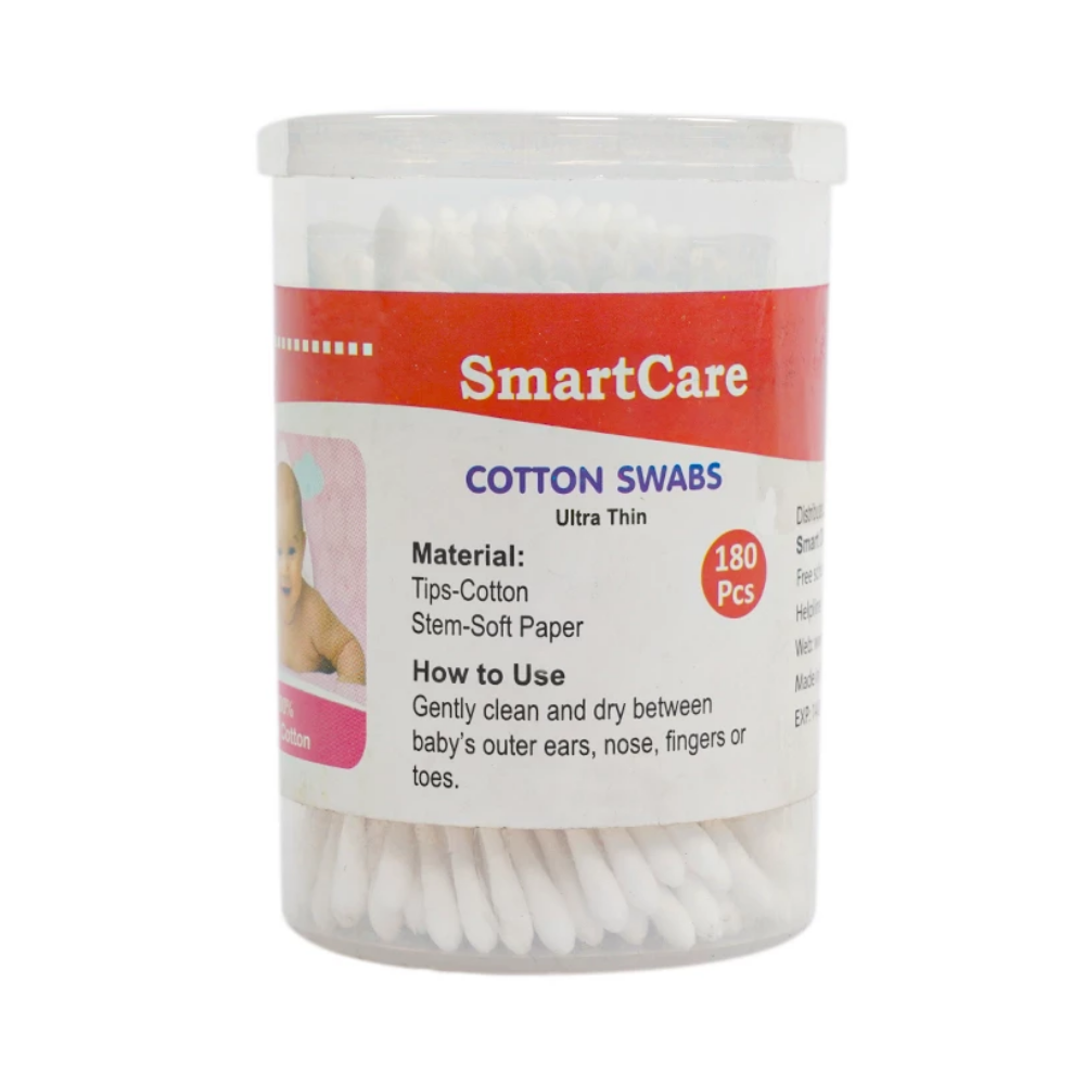 Smart Care Baby Thin Cotton Bud - 180 Pcs