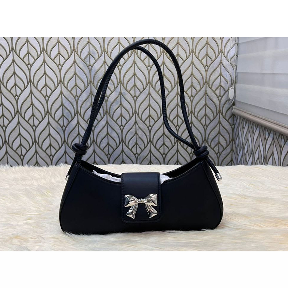 Artificial Leather Thai Stylish Hand Bag For Women - Black - N309 D