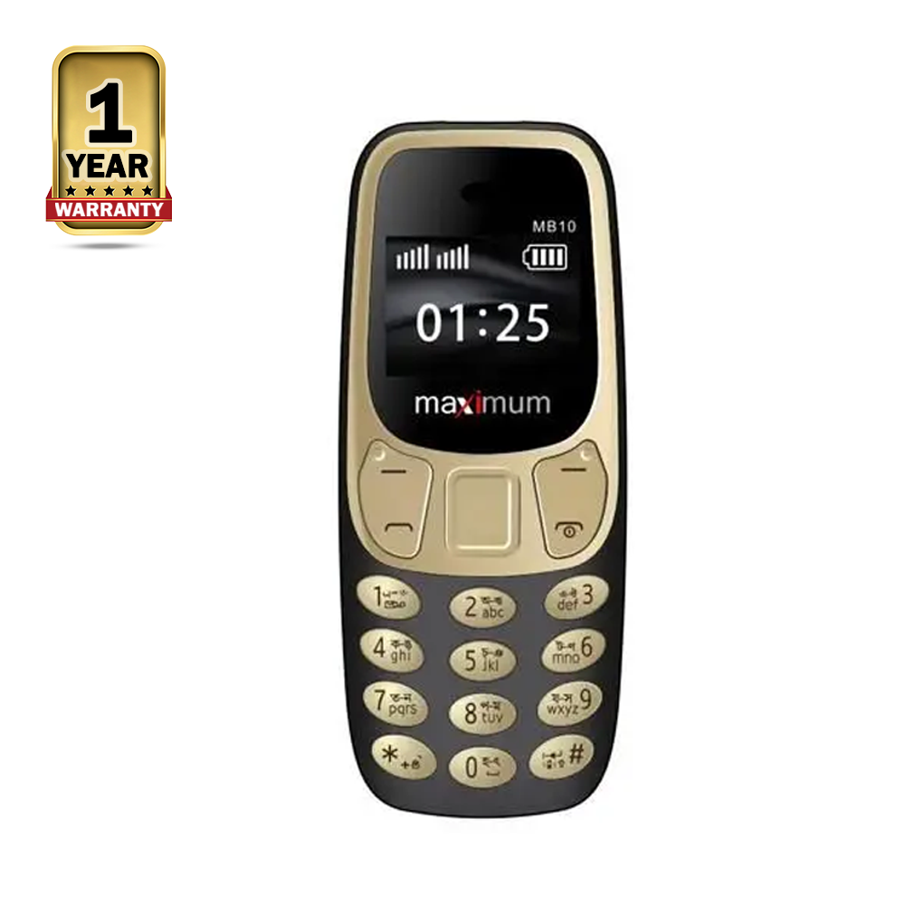 Maximum MB10 Mini Size Feature Phone - Black 