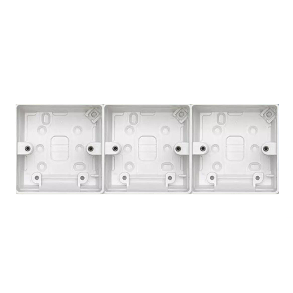 Click Pvc Switch Board Back Box 3 Gang 9677