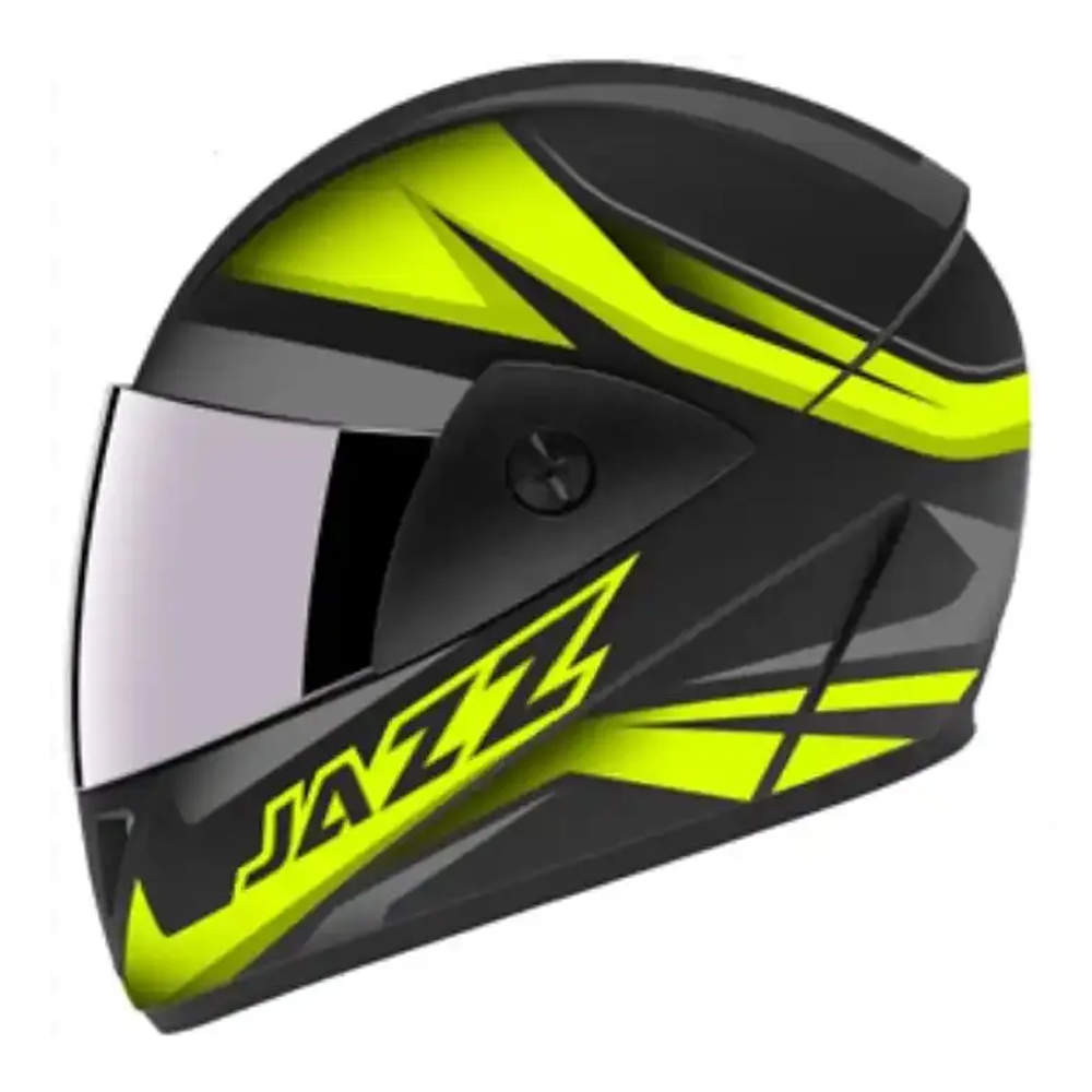 Gliders Jazz dx - D9 Full Face Bick Helmet - M Size - Black and Green