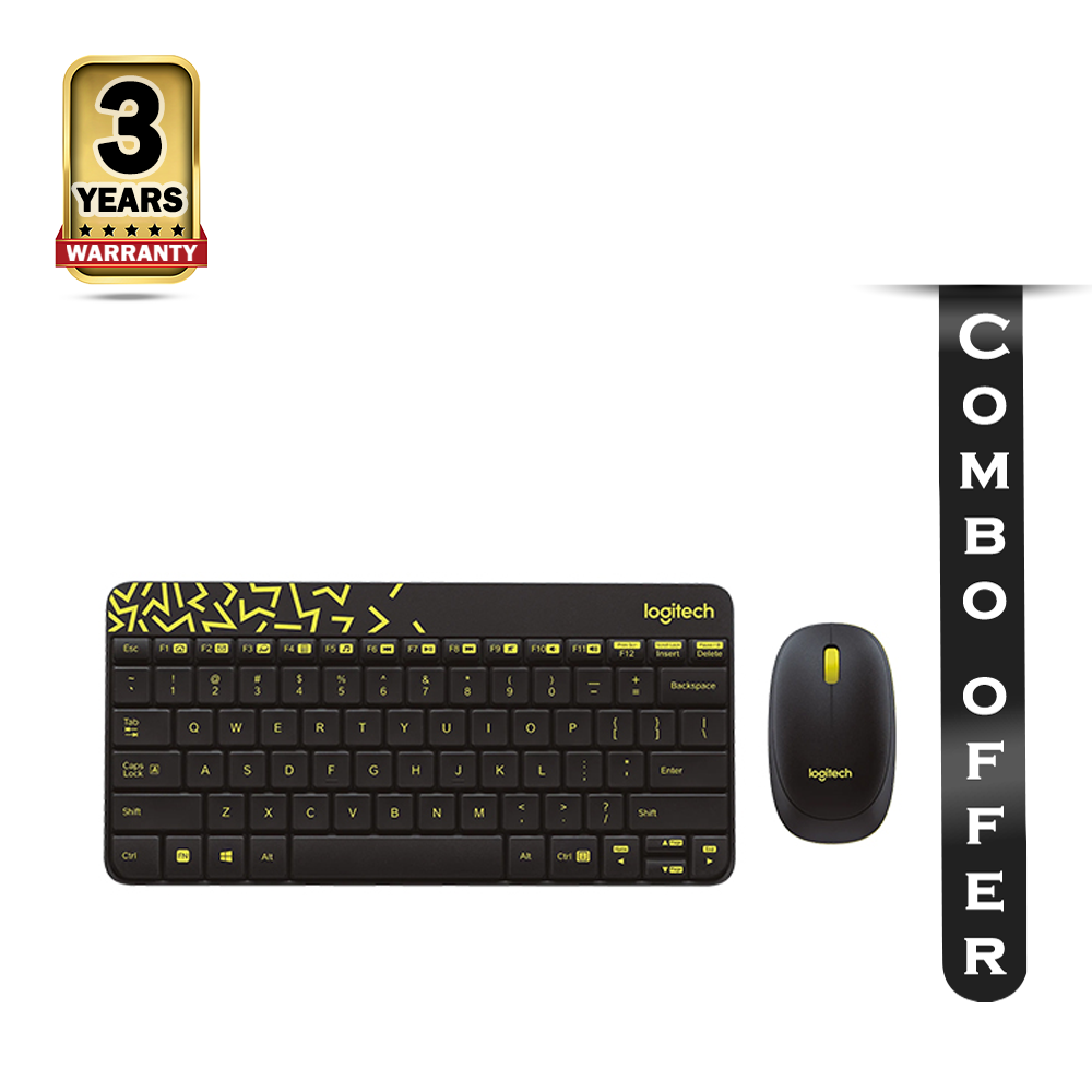 Combo Of 2 Logitech MK240 Wireless Keyboard and Mouse - Black