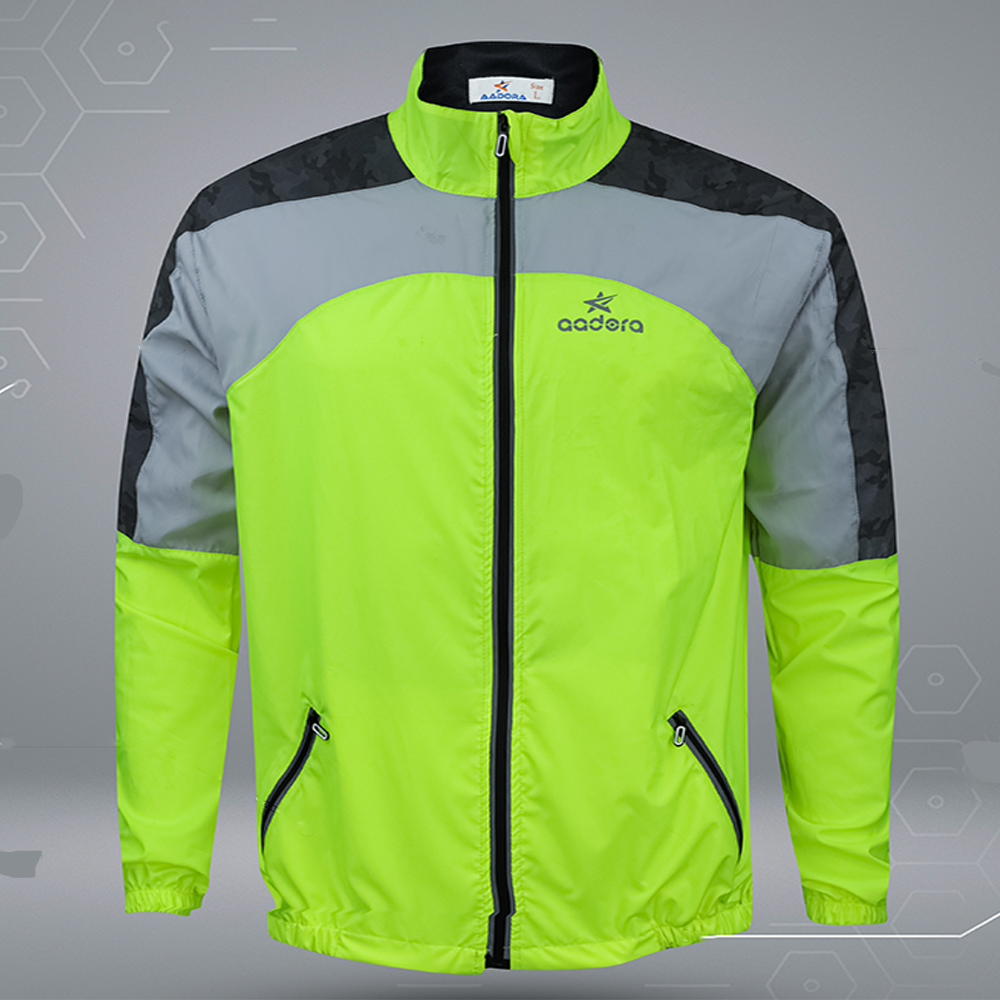 Aadora Polymicro Windbreaker 2Moon Jacket - Fluorescent Yellow and Gray - APBD1008