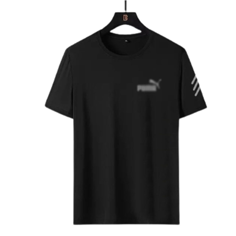 PP Jersey Half Sleeve T-shirt For Men - Black - PP-14