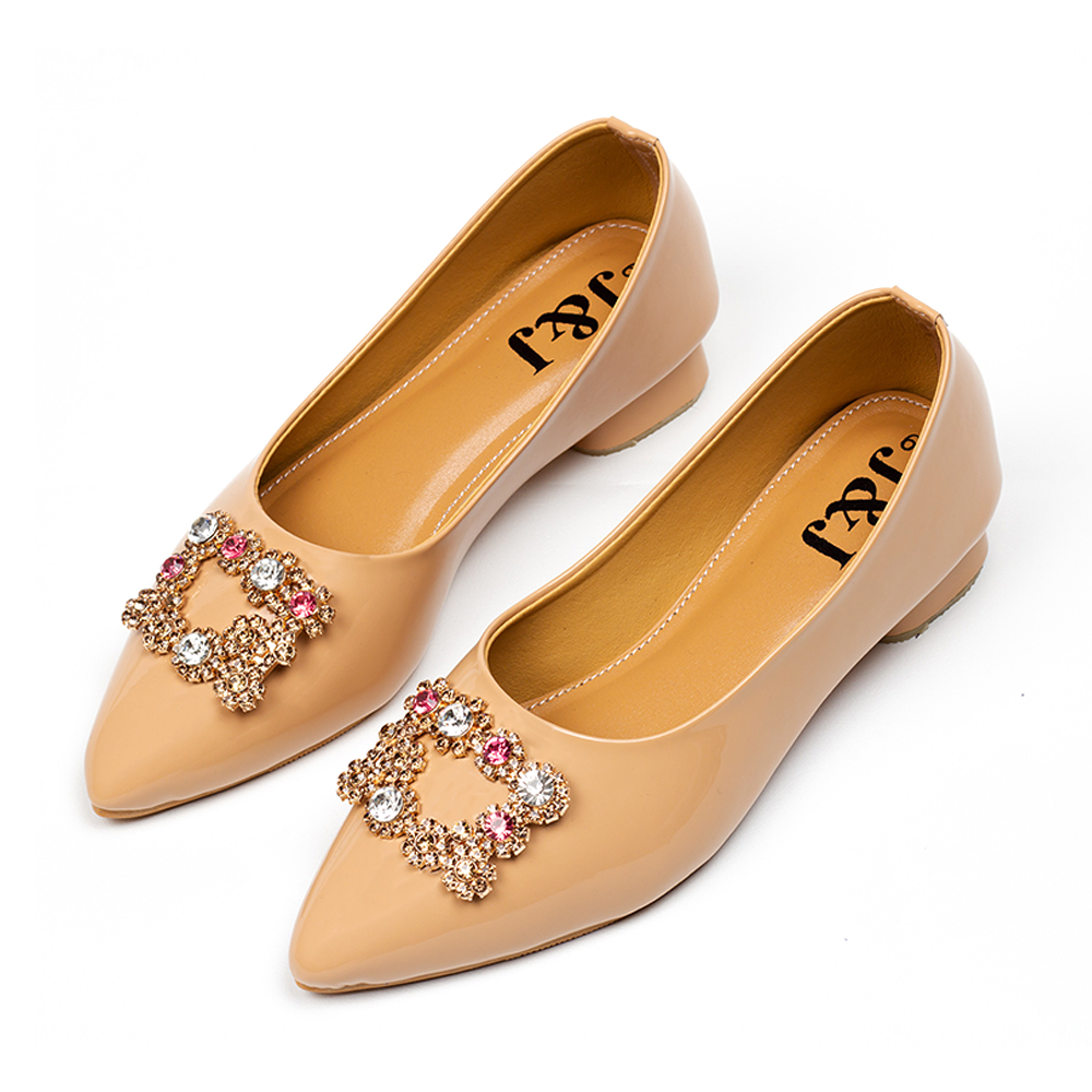 Rhinestone Metal Decor Pumps For Women - J&J18