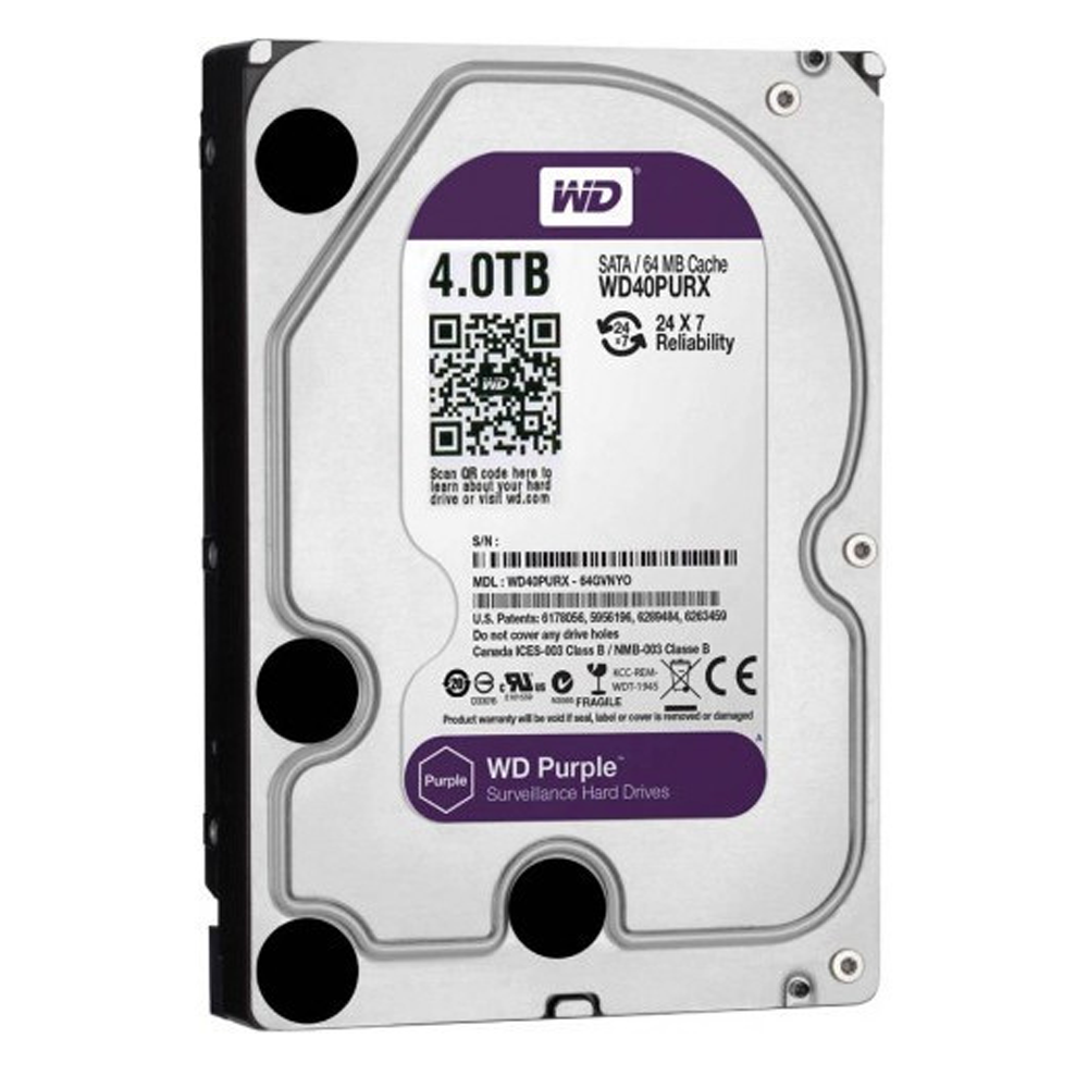 Western Digital Purple WD40PURX 4TB Internal Hard Disk