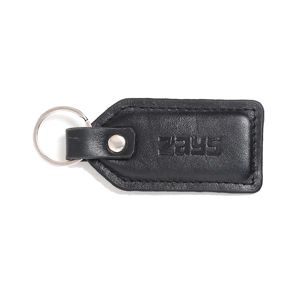 Zays Premium Leather Key Ring Black ZKR01