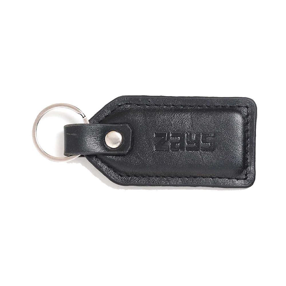 Zays Premium Leather Key Ring - Black - ZKR01