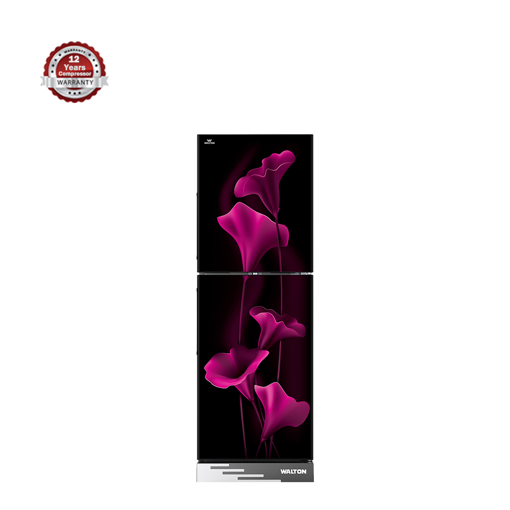 Walton Refrigerator WFA-2D4-GDXX-XX-Frost - 229 Liter - Magenta Flower Print 