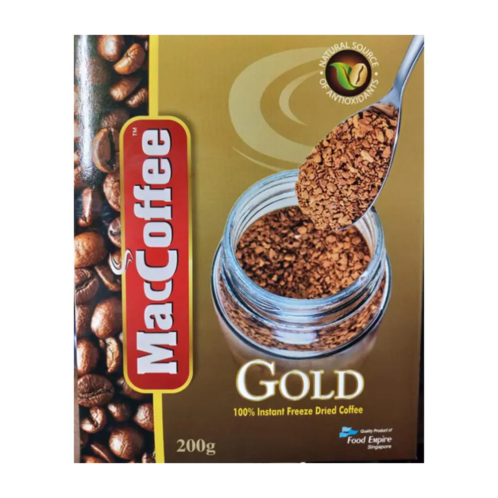 MacCoffee Gold Instant Freeze Dried Coffee Box - 200gm