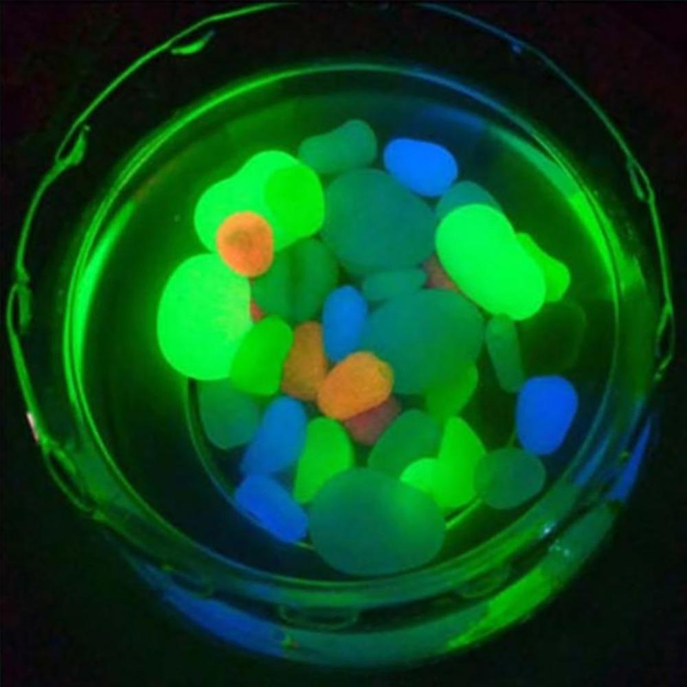 Pack of 50Pcs Glow Stone Luminous Pebbles For Aquarium Fish Tank
