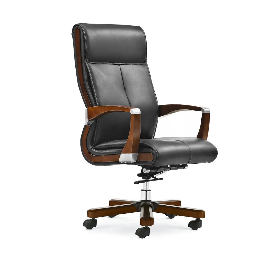 Leather Fashionable Executive and Task Chair - Black