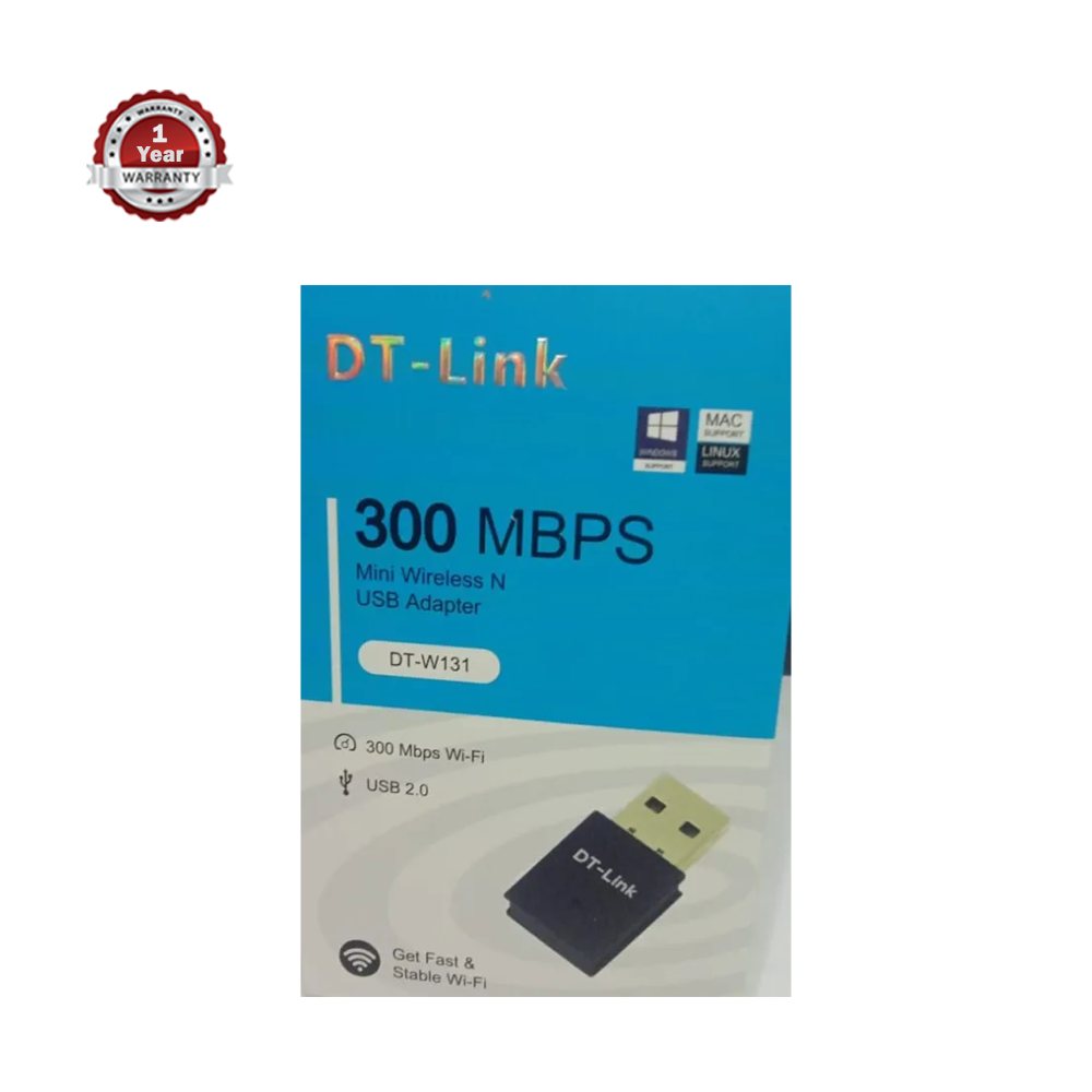 DT Link DT-W131 Wi-Fi Receiver 300mbps - Black
