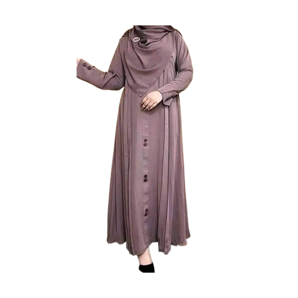 Dubai Cherry Button Design Burka For Women - Dark Salmon - BK-24