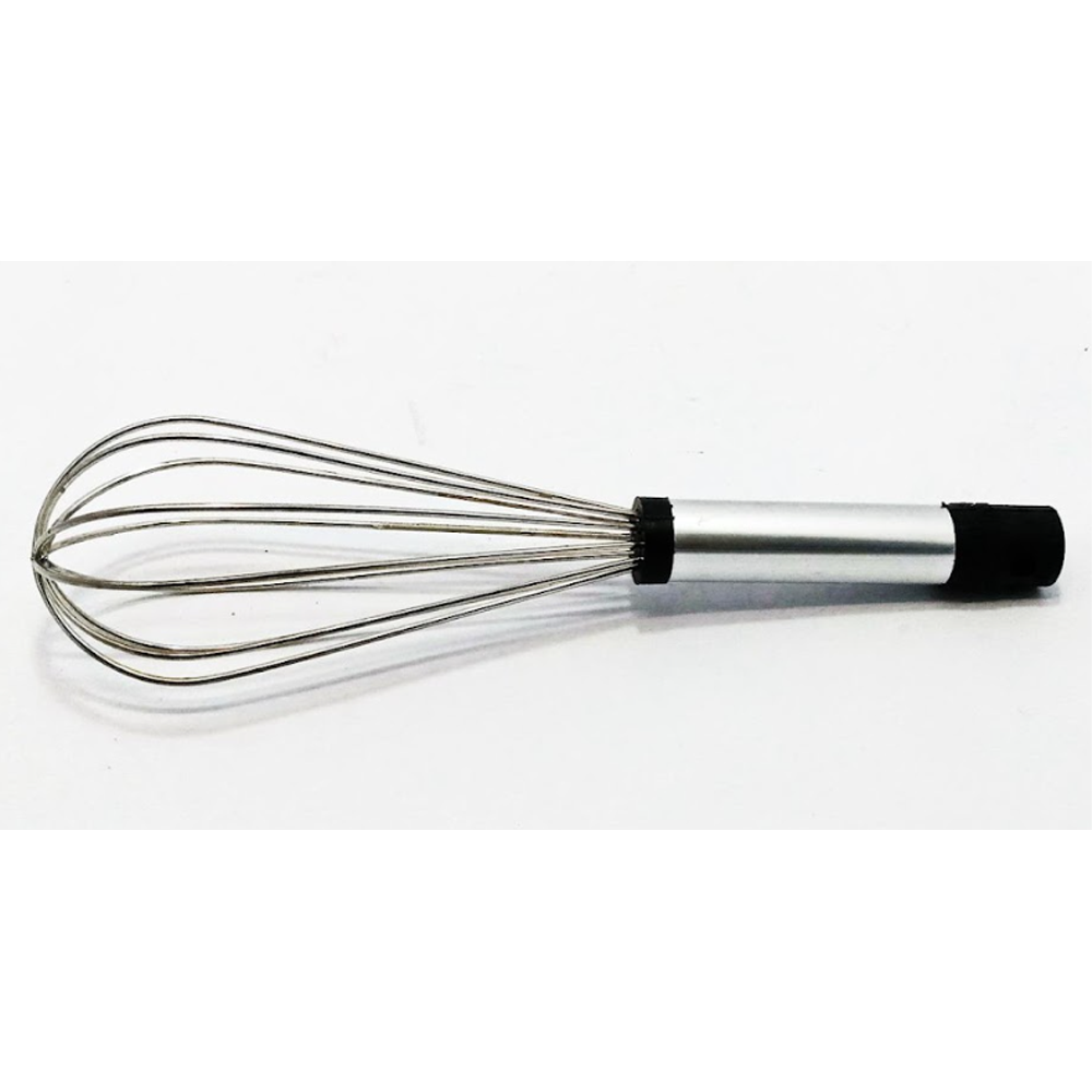 Stainless Steel Handle Egg Beater Hand Mixer - Silver