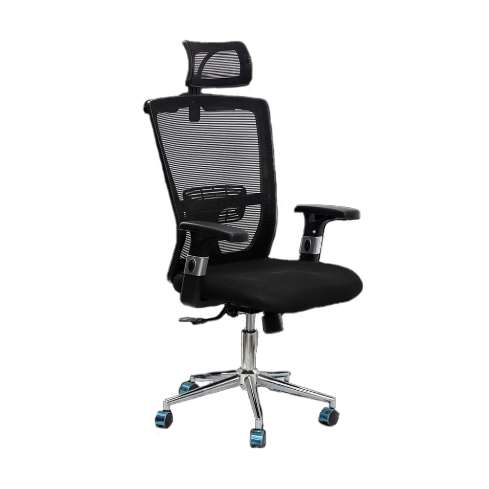 Nylon and Metal Manager Chair - Black - UTAS 1701