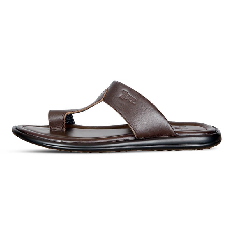 SSB Leather Sandal for Men - Brown - SB-S225