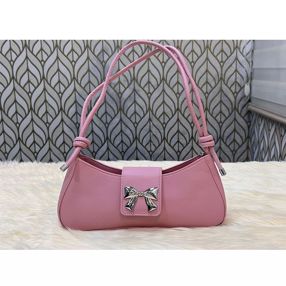 Artificial Leather Thai Stylish Hand Bag For Women - Pink - N309 F