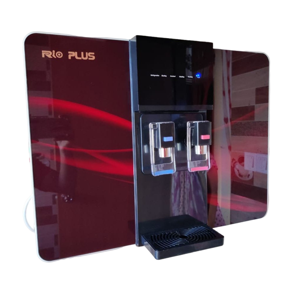 Rio Plus Hot-Cool Normal RO Water Purifier - Black and Maroon