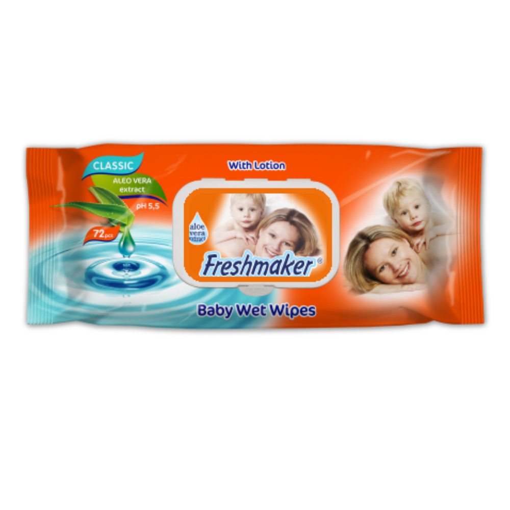 Freshmaker Wet Wipes With Fliptop - 72 Pcs 