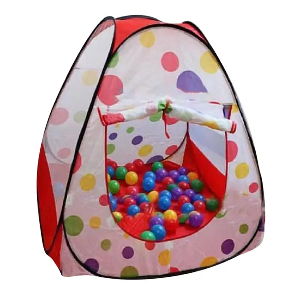 Tent Play House Toy With 50 Balls Set For Kids - Multicolor