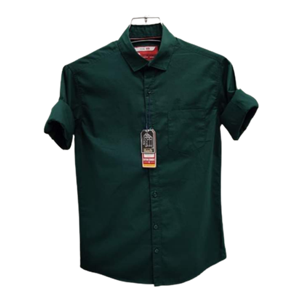 Oxford Cotton Full Sleeve Shirt For Men - Green - OP73