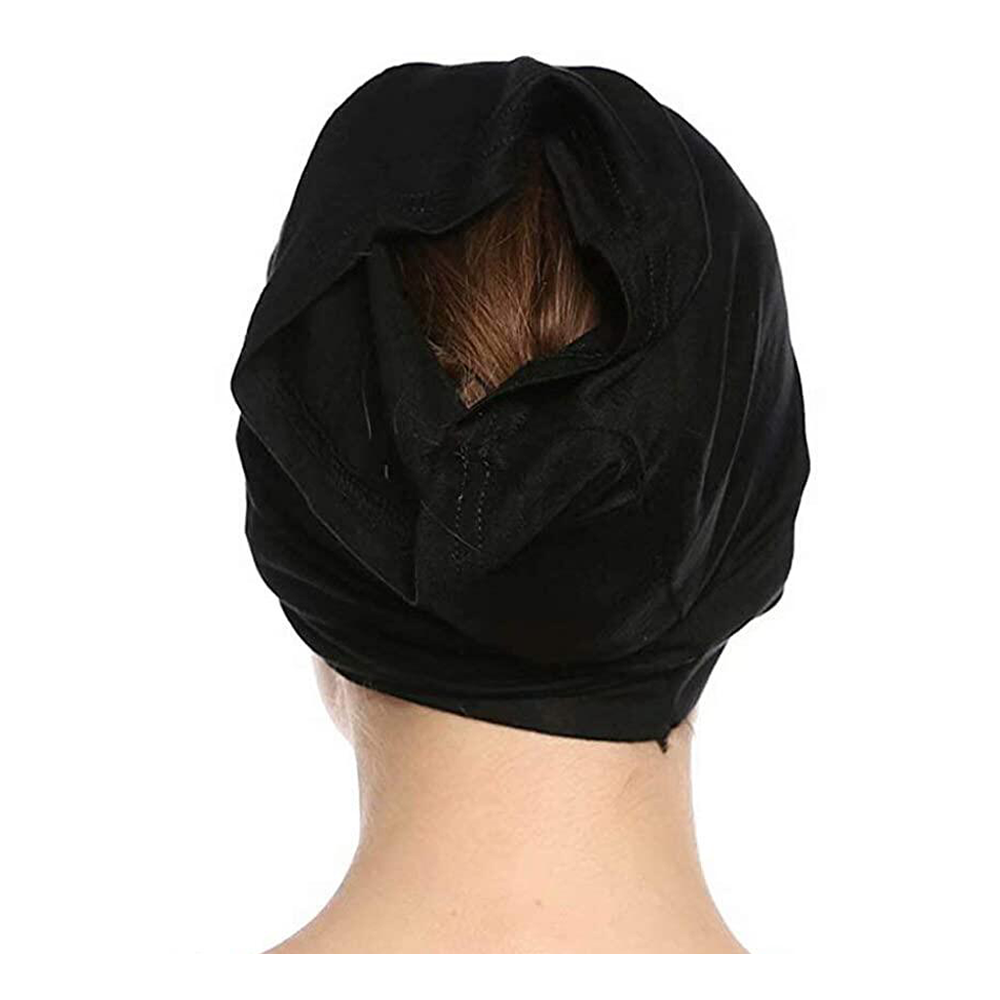 Synthetic Hijab Cap For Women - Black