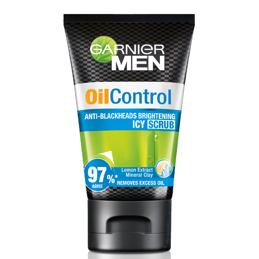 Garnier Men Oil Control Anti-Blackheads Brightening Icy Scrub - 50ml - CN-275