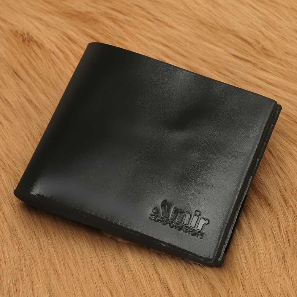 Leather Wallet for Men - Black - AC-W8