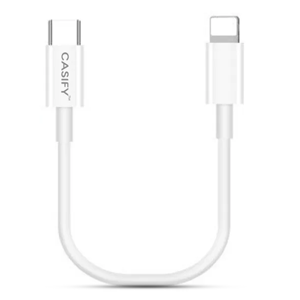 CASIFY X3 Type C to Lighting iPhone Fast Charging Cable - 25cm - 20W - White