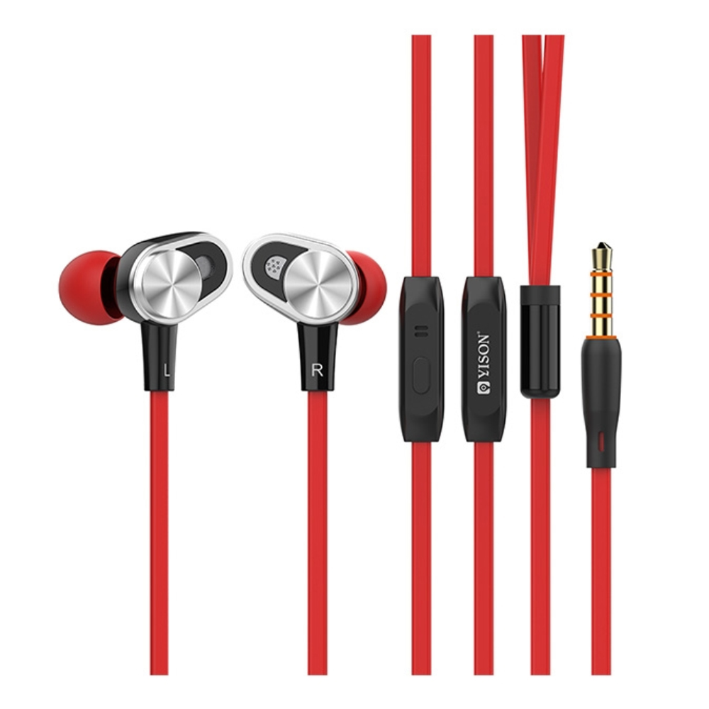 Yison CX620 Stereo Music Earphone - Red
