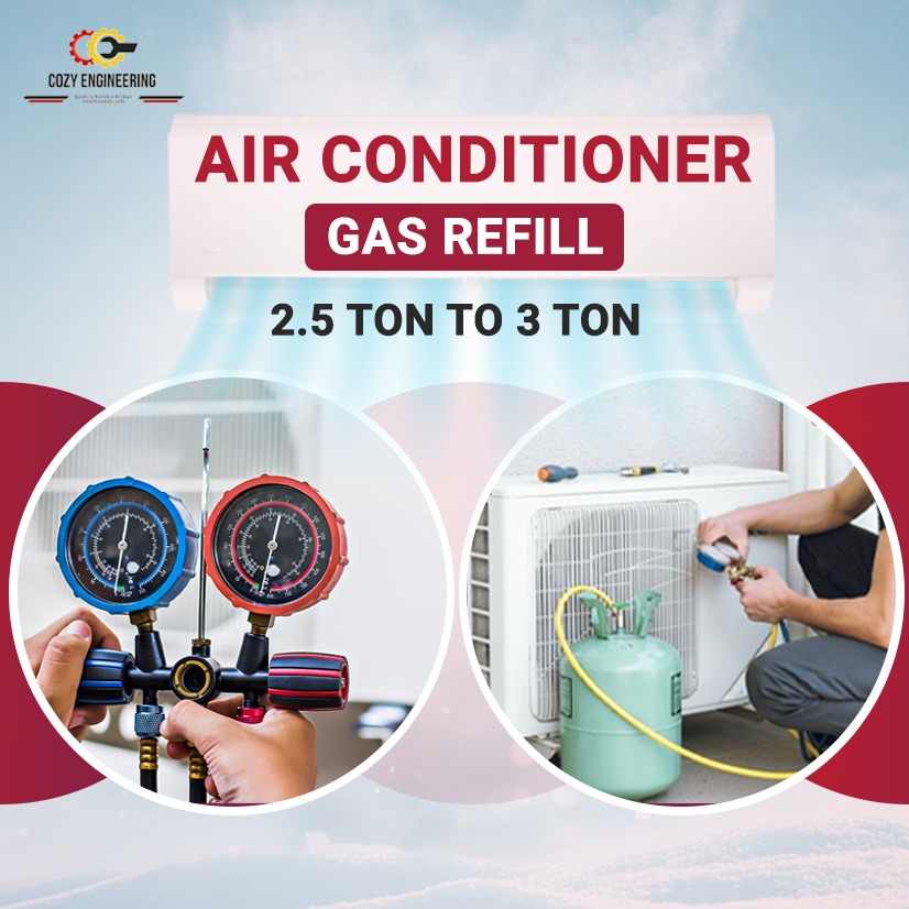 Air Conditioner Gas Refill - 2.5 Ton To 3 Ton 
