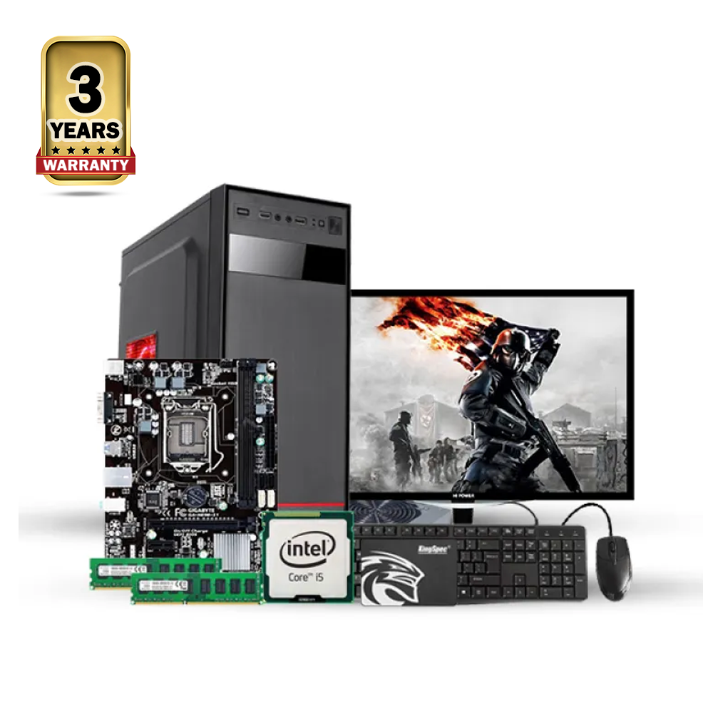 Intel Core i5 4th Generation - 8GB RAM - 128GB SSD - 19 Inch LED Monitor - Full Desktop Computer - Black - bgwi-009