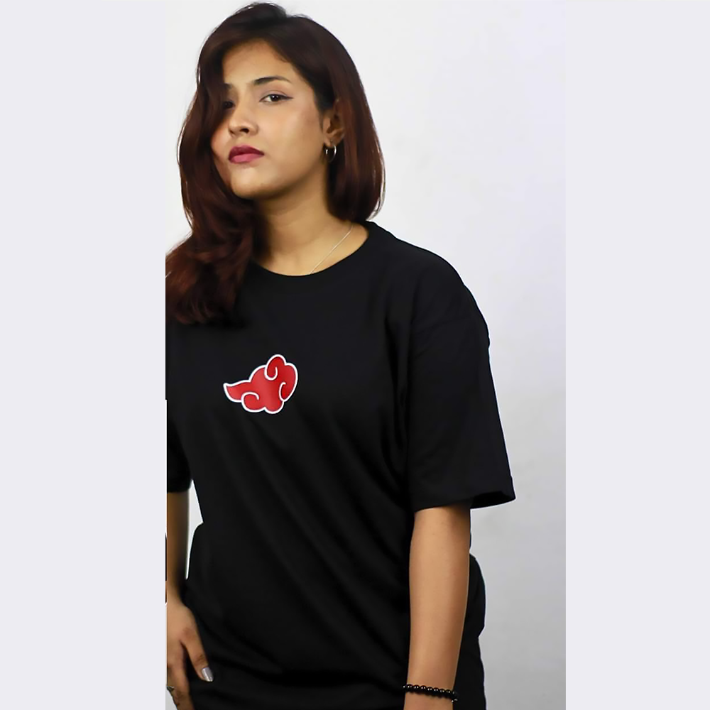 Cotton Half Sleeve T-Shirt for Women - Black