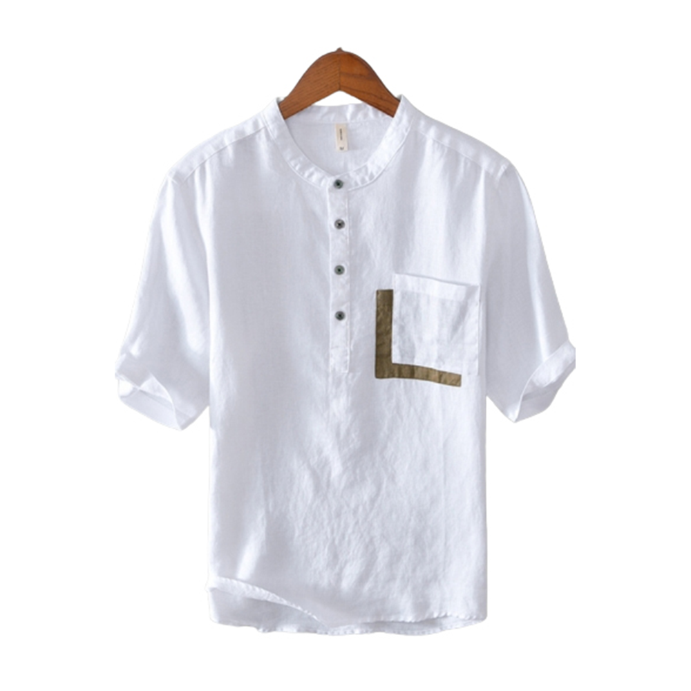 Oxford Cotton Full Sleeve Casual Shirt For Men - White - MS-34