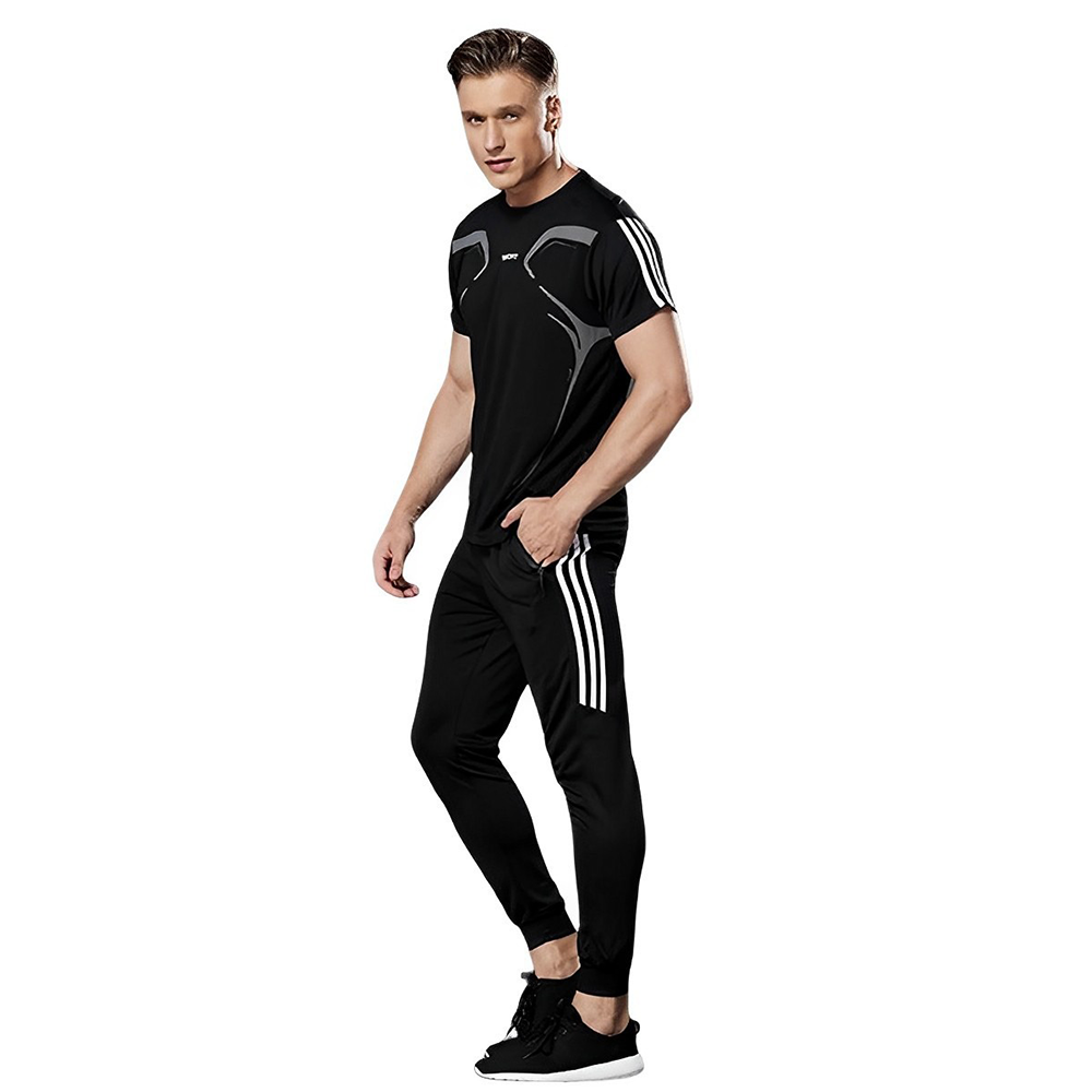 PP Jersy Trouser Full Track Suit For Men - Black - TF-82