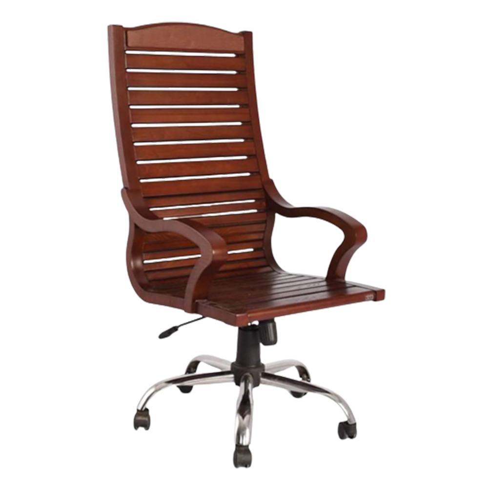 HS-32 Meheguni Wooden Revolving Chair